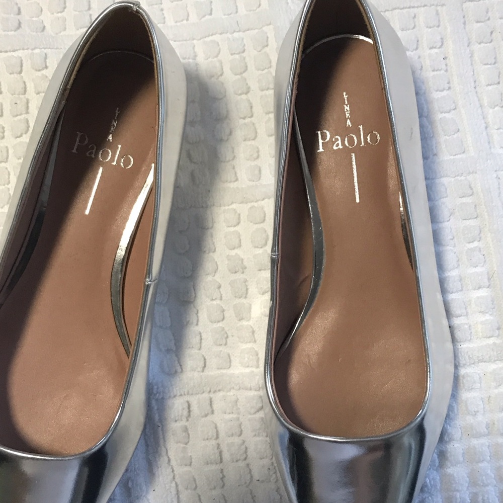 Paolo Metallic Silver Heels